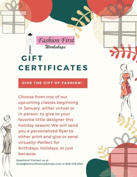 gift certificates for sewing classes